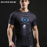 Ironman Tops 3D Men Tees Compression Tshirts Fitness T-shirts 2017 Bodybuilding Camiseta Male Streetwear Summer Top ZOOTOP BEAR