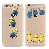 soft tpu Silicone Cute Coque Despicable Me Yellow Minion Cover Sofe Minion Case For iphone 7 7Plus 6 6s 6Plus 5 5S SE 4 4S