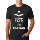 New Fashion Funny Keep Calm I Am Batman Printed T-Shirts O-Neck Streetwear Men's fitness crossfit Tshirt Summer Hip Hop mmaTops