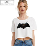 East Knitting F1812 2017 Street Fashion Summer Women T shirt The Batman VS Superman Printed  Harajuku T-shirt For Women