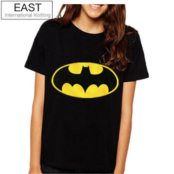 East Knitting 2017 New Fashion Brand Women T-shirts printed Batman short sleeve t shirts Stretch Cotton tees Modal tops