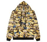 2016 Women/Men Hoodies Long Sleeve 3d Minions Printed Pocket Sweatshirts Casual Loose Warm Tops Couples Tracksuit