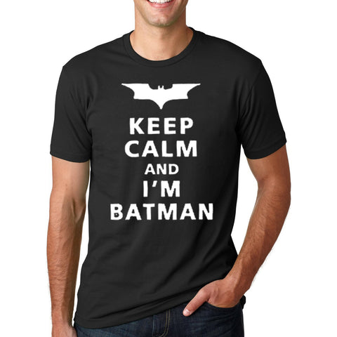 Keep Calm I Am Batman 2017 Summer pp Fashion letter cotton T-Shirts crossfit Men's O-Neck hip-hop Tee shirt brand Tops homme