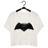 East Knitting F1812 2017 Street Fashion Summer Women T shirt The Batman VS Superman Printed  Harajuku T-shirt For Women
