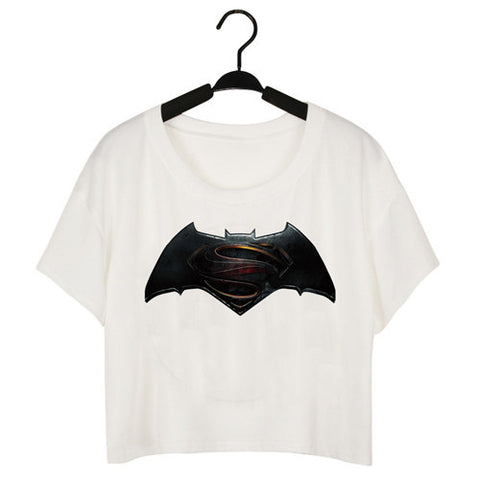 East Knitting F1812 2017 Street Fashion Summer Women T shirt The Batman VS Superman Printed  Harajuku T-shirt For Women