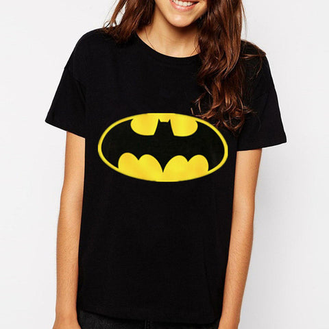 East Knitting 2017 New Fashion Brand Women T-shirts printed Batman short sleeve t shirts Stretch Cotton tees Modal tops