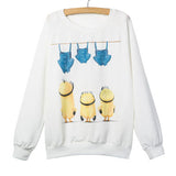 New style Minions Printed  hoodies 2017 Fashion Women Hoodies Cotton Sweatshirts Women Casual Loose Female Moletom Sudaderas