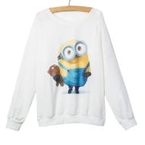 New style Minions Printed  hoodies 2017 Fashion Women Hoodies Cotton Sweatshirts Women Casual Loose Female Moletom Sudaderas