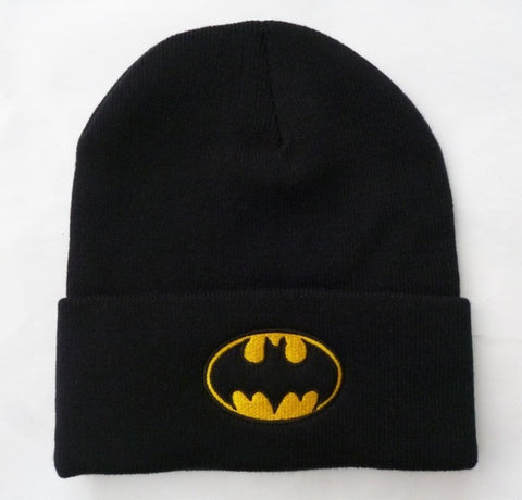 New Winter Caps Women Batman Face Mask Unisex BBOY Black Hip Hop Skullies&Beanies Men Cotton Knit Gorro Ski Bonnet Balaclava