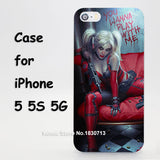 Batman Harley Quinn blood blonde sexy Design hard transparent clear Skin Cover Case for Apple iPhone 7 6 6s Plus SE 5 5s 4 4s 5c
