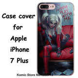 Batman Harley Quinn blood blonde sexy Design hard transparent clear Skin Cover Case for Apple iPhone 7 6 6s Plus SE 5 5s 4 4s 5c