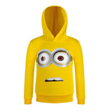 iMucci Baby Boy Yellow Minions Long Sleeve Cartoon Hoody SpongeBob Sweatershirt Kids Hoodies With Caps Children Boy Clothing