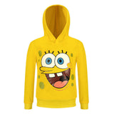 iMucci Baby Boy Yellow Minions Long Sleeve Cartoon Hoody SpongeBob Sweatershirt Kids Hoodies With Caps Children Boy Clothing