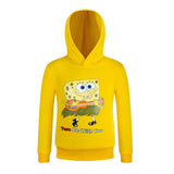 iMucci Baby Boy Yellow Minions Long Sleeve Cartoon Hoody SpongeBob Sweatershirt Kids Hoodies With Caps Children Boy Clothing