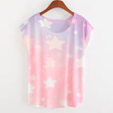 New 2017 summer for Tshirt women style thin plus size loose batwing sleeve women's T-shirt minion and Spongebob print Tops Tees