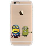 soft tpu Silicone Cute Coque Despicable Me Yellow Minion Cover Sofe Minion Case For iphone 7 7Plus 6 6s 6Plus 5 5S SE 4 4S