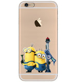 soft tpu Silicone Cute Coque Despicable Me Yellow Minion Cover Sofe Minion Case For iphone 7 7Plus 6 6s 6Plus 5 5S SE 4 4S