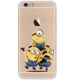 soft tpu Silicone Cute Coque Despicable Me Yellow Minion Cover Sofe Minion Case For iphone 7 7Plus 6 6s 6Plus 5 5S SE 4 4S