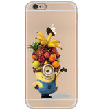 soft tpu Silicone Cute Coque Despicable Me Yellow Minion Cover Sofe Minion Case For iphone 7 7Plus 6 6s 6Plus 5 5S SE 4 4S