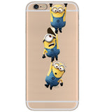 soft tpu Silicone Cute Coque Despicable Me Yellow Minion Cover Sofe Minion Case For iphone 7 7Plus 6 6s 6Plus 5 5S SE 4 4S
