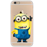 soft tpu Silicone Cute Coque Despicable Me Yellow Minion Cover Sofe Minion Case For iphone 7 7Plus 6 6s 6Plus 5 5S SE 4 4S