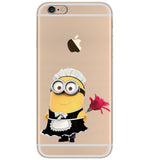 soft tpu Silicone Cute Coque Despicable Me Yellow Minion Cover Sofe Minion Case For iphone 7 7Plus 6 6s 6Plus 5 5S SE 4 4S