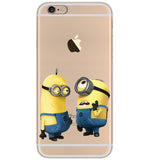soft tpu Silicone Cute Coque Despicable Me Yellow Minion Cover Sofe Minion Case For iphone 7 7Plus 6 6s 6Plus 5 5S SE 4 4S