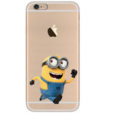 soft tpu Silicone Cute Coque Despicable Me Yellow Minion Cover Sofe Minion Case For iphone 7 7Plus 6 6s 6Plus 5 5S SE 4 4S