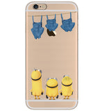 soft tpu Silicone Cute Coque Despicable Me Yellow Minion Cover Sofe Minion Case For iphone 7 7Plus 6 6s 6Plus 5 5S SE 4 4S