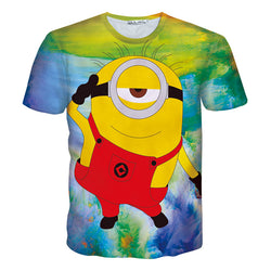 Alisister new fashion women/men cartoon minions t shirt print despicable me 3d t shirt Clothing summer women graphic t shirts
