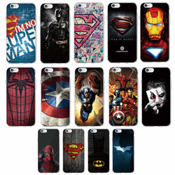Superman Batman Iron Man Deadpool Spider Man Joker Avenger Soft Phone Case Fundas For iPhone 7 7Plus 6 6S 6Plus 5 5S SAMSUNG
