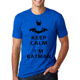 New Fashion Funny Keep Calm I Am Batman Printed T-Shirts O-Neck Streetwear Men's fitness crossfit Tshirt Summer Hip Hop mmaTops