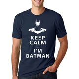 New Fashion Funny Keep Calm I Am Batman Printed T-Shirts O-Neck Streetwear Men's fitness crossfit Tshirt Summer Hip Hop mmaTops