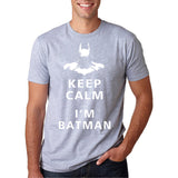 New Fashion Funny Keep Calm I Am Batman Printed T-Shirts O-Neck Streetwear Men's fitness crossfit Tshirt Summer Hip Hop mmaTops