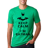 New Fashion Funny Keep Calm I Am Batman Printed T-Shirts O-Neck Streetwear Men's fitness crossfit Tshirt Summer Hip Hop mmaTops