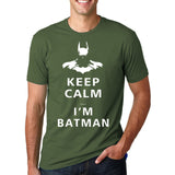 New Fashion Funny Keep Calm I Am Batman Printed T-Shirts O-Neck Streetwear Men's fitness crossfit Tshirt Summer Hip Hop mmaTops
