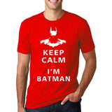 New Fashion Funny Keep Calm I Am Batman Printed T-Shirts O-Neck Streetwear Men's fitness crossfit Tshirt Summer Hip Hop mmaTops