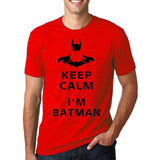 New Fashion Funny Keep Calm I Am Batman Printed T-Shirts O-Neck Streetwear Men's fitness crossfit Tshirt Summer Hip Hop mmaTops