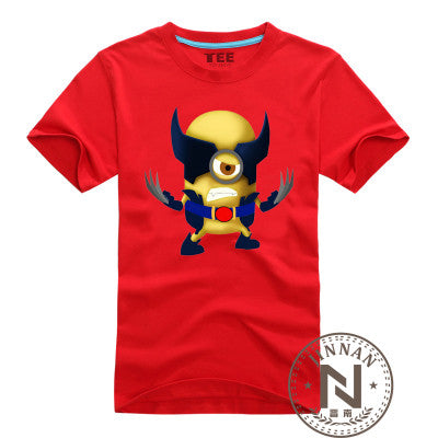 Minions Cosplay Wolverines T Shirt Super Hero Men Boy The Cartoon Comic Movie T-Shirt Geek Tshirt Tee
