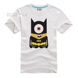 Minions Super Hero T-Shirt Cartoon Comic Superman Batman Captain America Spiderman Hulk Thor Movie T Shirts Tshirt Geek Tee