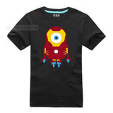 Minions Super Hero T-Shirt Cartoon Comic Superman Batman Captain America Spiderman Hulk Thor Movie T Shirts Tshirt Geek Tee