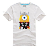 Minions Super Hero T-Shirt Cartoon Comic Superman Batman Captain America Spiderman Hulk Thor Movie T Shirts Tshirt Geek Tee