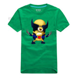 Minions Super Hero T-Shirt Cartoon Comic Superman Batman Captain America Spiderman Hulk Thor Movie T Shirts Tshirt Geek Tee