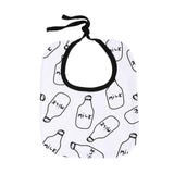 Baby Bibs Batman Clouds Cross Grid Towel Cotton Children Infant Saliva Towels Girls Boys Bandana Bibs Black with White