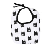 Baby Bibs Batman Clouds Cross Grid Towel Cotton Children Infant Saliva Towels Girls Boys Bandana Bibs Black with White