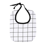 Baby Bibs Batman Clouds Cross Grid Towel Cotton Children Infant Saliva Towels Girls Boys Bandana Bibs Black with White