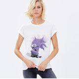 Tee Shirt Femme Harajuku Character T-Shirts Short Sleeve O-Neck Cartoon Minions Print Tshirt Summer Tops For Women Tees Big Size