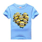 Amapo  boys summer new style  T-shirt cute pattern print boys girls t shirts  Cotton 8 color for 3-14 T kids