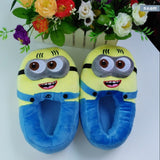 LCX 3D minions slippers woman Winter Warm slippers Despicable Minion Stewart Figure Shoes Plush Toy Home Slipper One Size Doll