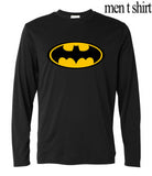 2017 new Cartoon Batman print T Shirt Men long sleeve Cotton fitness tshirt male hip-hop funny brand clothing harajuku punk tops